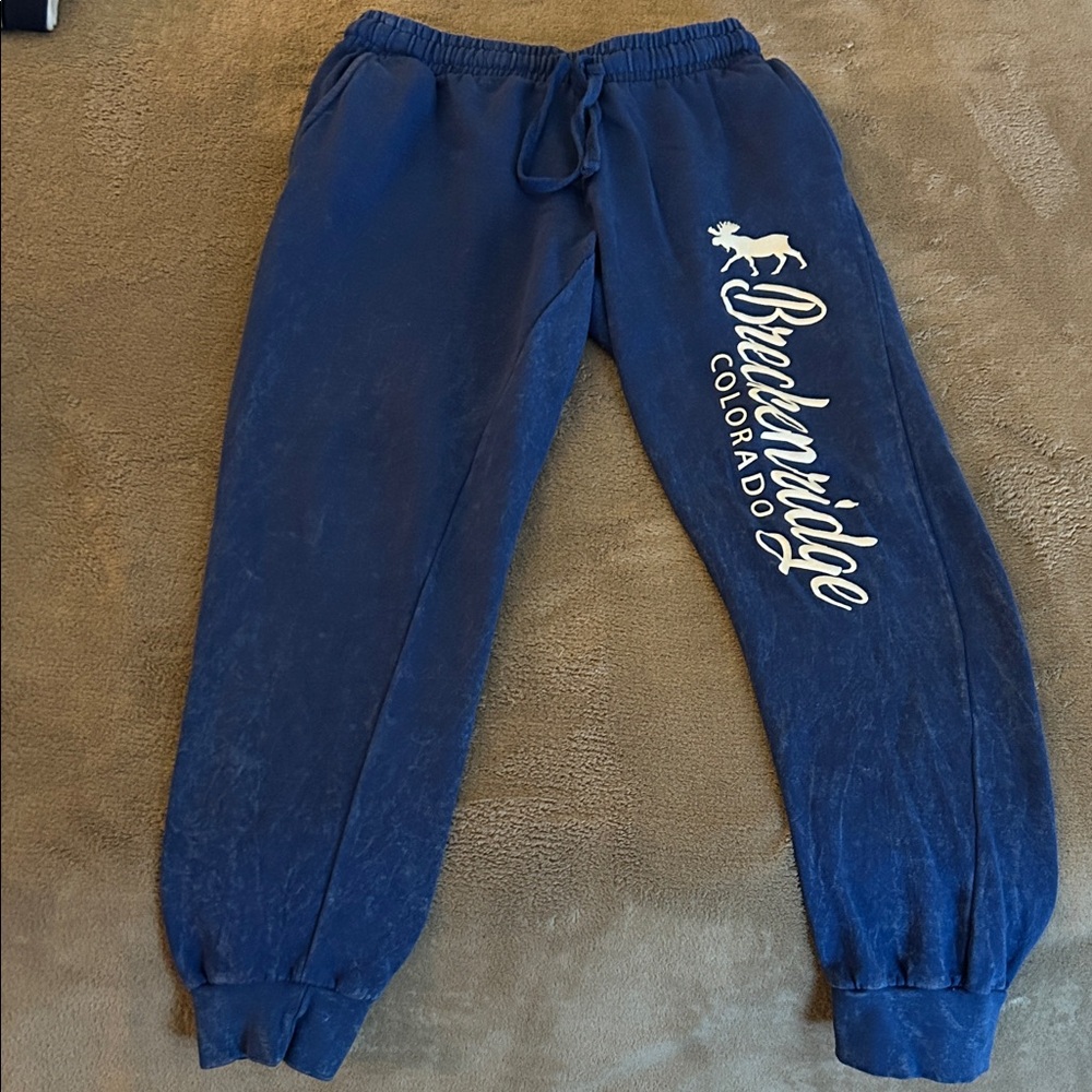 Breckenridge Navy Joggers with Logo